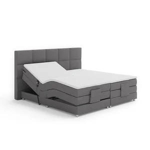 Elektrická polohovací postel Boxspring šedá 180×200 cm – MURKO NEW