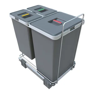Elletipi Ecofil vestavěný výsuvný set košů 24+8+8 l