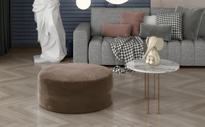ELTAP Bero Černý Velvet Taburet