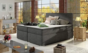 ELTAP Divalo Postel boxspring s vysokým čelem, modrá, 180x200 cm