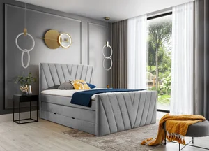 ELTAP Postel boxspring Kontinentální 140x200 tmavomodrá