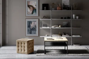 ELTAP Sofia Žlutý taburet s textilií Monolith 48