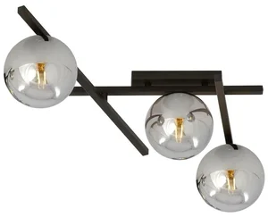 EMIBIG Smart LED Stropní Svítidlo 3xE14, Černé/Šedé