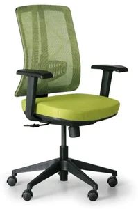 Ergonomická kancelářská židle HUMAN černá se zelenými detaily