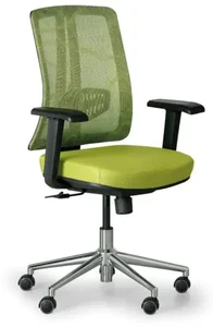 Ergonomická kancelářská židle HUMAN černá se zelenými prvky