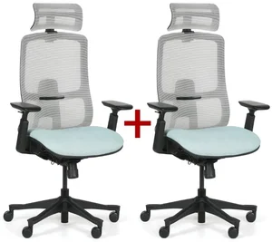 Ergonomická kancelářská židle JANE s 1+1 zdarma v zelené barvě