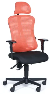 Ergonomická kancelářská židle SITNESS 90 v oranžové barvě