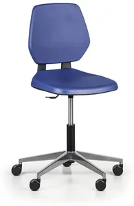 Ergonomická Pracovní Židle ALLOY PU, Modrá, s Kolečky