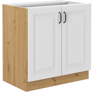 Falco Stipe 80 cm – kuchyňská skříňka pod dřez BB bílá/dub artisan