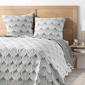 Faustine set 220x240 cm z mikrovlákna (bílá/šedá)