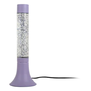 Fialová stolní lampa s skleněným stínidlem