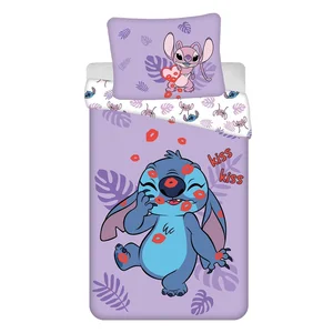 Fialové povlečení Lilo a Stitch Kiss 140×200 cm – Jerry Fabrics