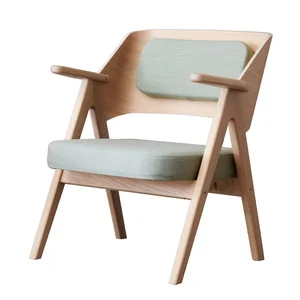 Findahl Me Tube - světle zelené křeslo z dubového dřeva