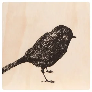 Finský dřevěný podtácek Bird 10x10 cm