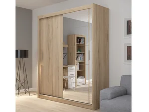 FLINT skříň se zrcadlem 180 cm, dub san remo