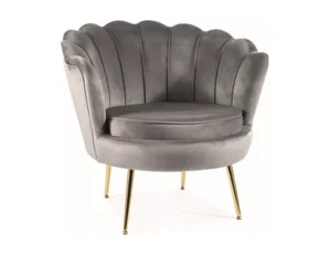 Fotel Camellia Velvet szary