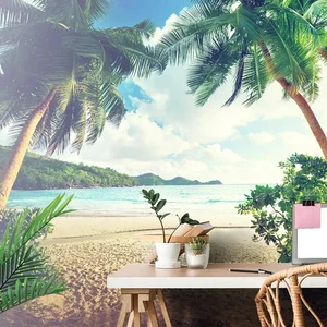 Fototapeta západ slunce na Seychelách