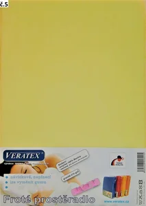 Froté prostěradlo 100×200/25 cm – světlá žlutá (č. 5)