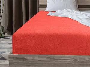 Froté prostěradlo oranžové 200x220 cm