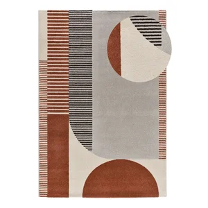 Gaia Červeno-šedý koberec 160x230 cm