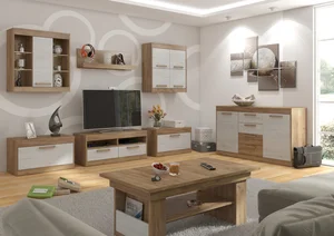 GATTON 1 Obývací pokoj – craft zlatý/bílý, 5 let záruka