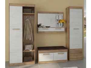 Gatton 1 – Předsíňová stěna craft zlatý/bílý
