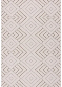 Geometrický koberec z vlny a hedvábí 200x290 cm