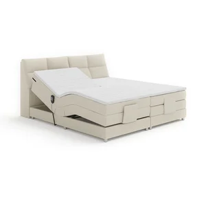 GERONA NEW Elektrická polohovací boxspring postel 180x200 béžová