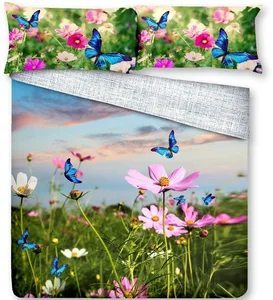 Gipetex Natural Dream 3D italské bavlněné povlečení Garden 220x200 cm