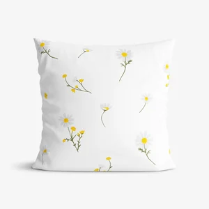 Goldea Bavlněný Povlak na Polštář Heřmánek 50x50 cm