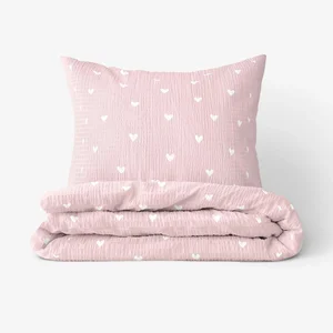 Goldea Srdíčkové Povlečení z Krepové Bavlny