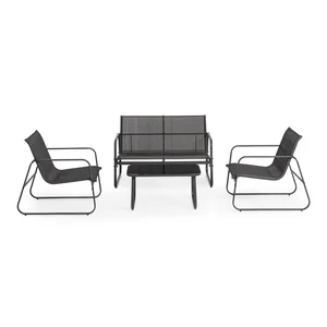 Gonzalo lounge set pro čtyři – antracitová ocel, Bizzotto