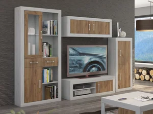 GOUDINI 8 Obývací stěna craft bílá/zlatá