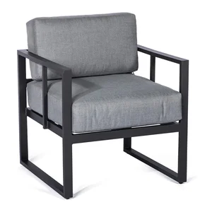 Grafitově šedé zahradní křeslo Bellisima