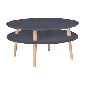 Grafitově šedý konferenční stolek Ragaba UFO, Ø 70 cm
