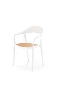 Halmar Křeslo K530 bílé a přírodní