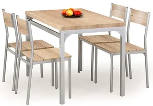 Halmar Malcolm Jídelní set – stůl + 4 židle, wenge