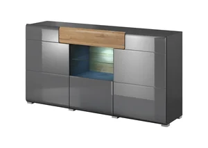 HAMAL komoda 3D1S Typ 1 – antracit a dub grandson
