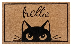 Hanse Home Rohožka Hello s kočkou 45x70 cm
