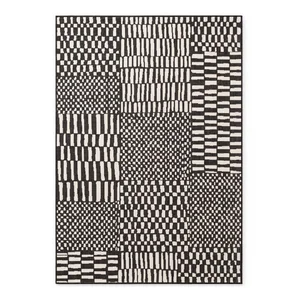 Haringey Barkham 120x170 cm – Ted Baker, černý/krémový koberec pro interiér i exteriér