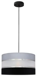 Helam Lustr HELEN s E27, 35 cm, černá/šedá/stříbrná