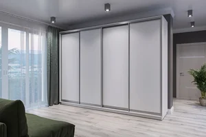 HEREI Šatní skříň s posuvnými dveřmi 300 x 240 x 60 cm, bílá