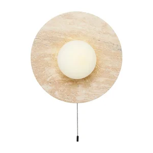 Hilde Béžové travertinové nástěnné svítidlo ø12 cm – Opviq Lights
