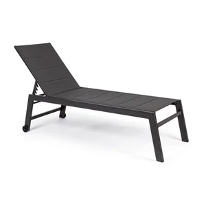 Hilde Kovové zahradní lehátko, šedé – Bizzotto