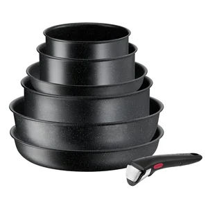 Hliníková sada nádobí 7 ks INGENIO Black Stone Tefal