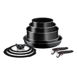 Hliníková sada nádobí Ingenio Easy Cook & Clean Black 10 ks
