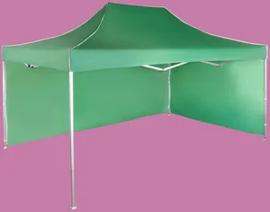 Hliníkový stan 3x4,5 m se zelenou a bočními plachtami