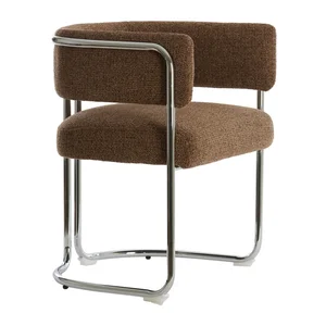 Hnědá kovová jídelní židle Adante