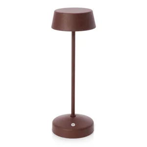 Hnědá kovová LED stolní lampa s bezdrátovým nabíjením – Esprit Bizzotto