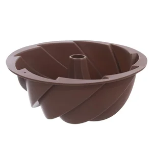 Hnědá silikonová forma na bábovku Orion Flower, 23,5 cm